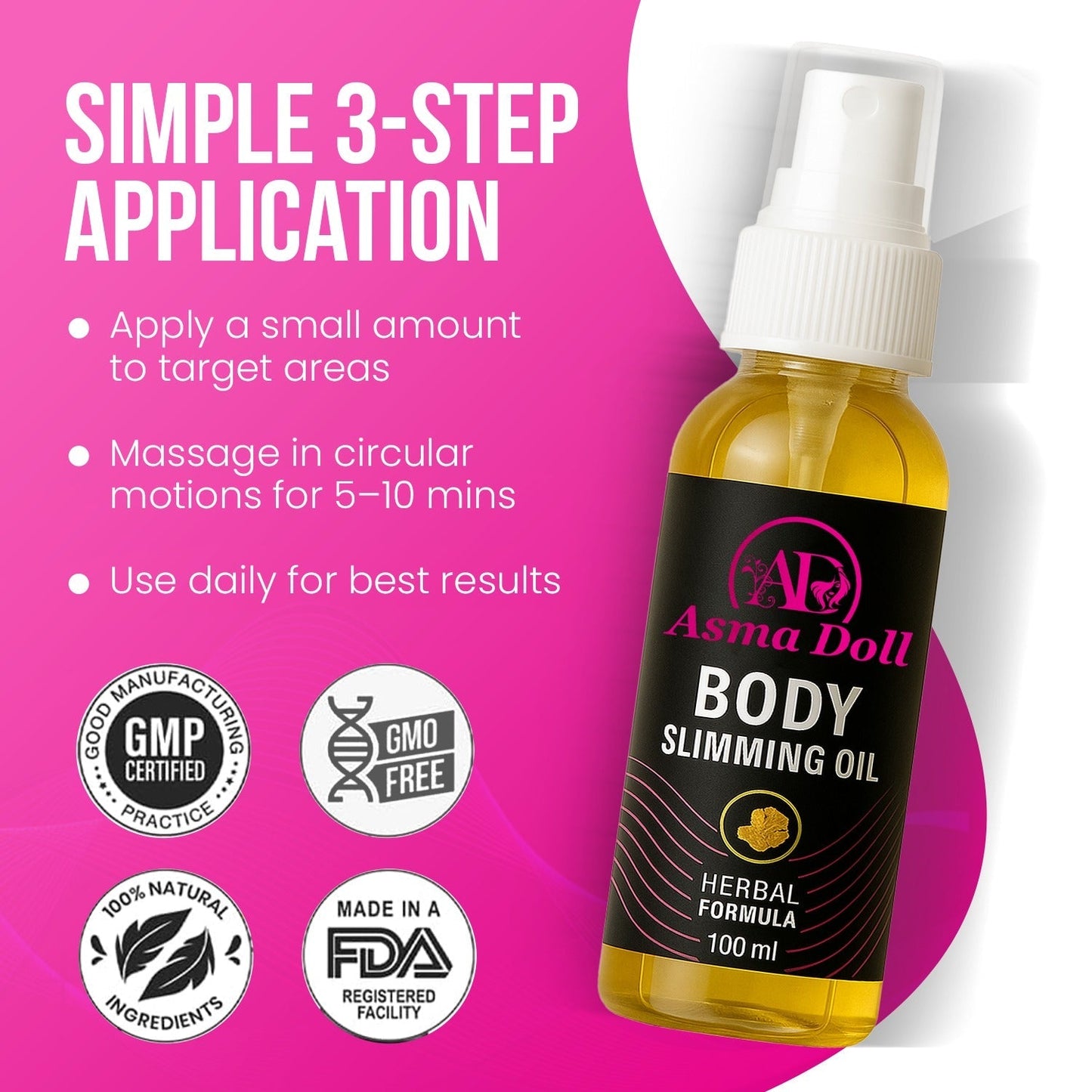 Asma Doll Body Slim Oil (Pack of 4)