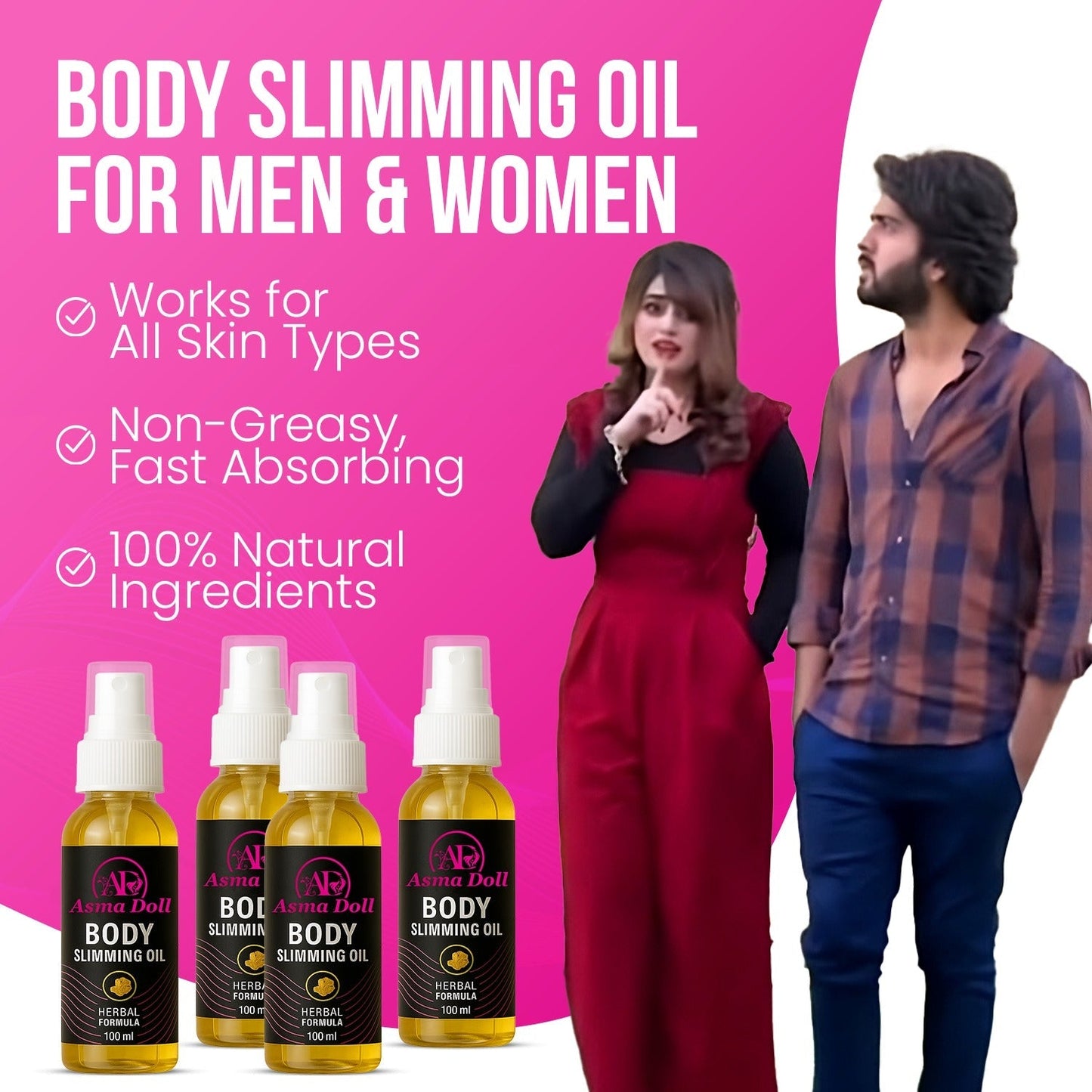 Asma Doll Body Slim Oil (Pack of 4)